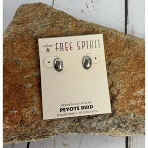 NEW Peyote Bird Sterling Silver Oval Stud Earrings‎ J086